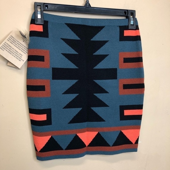 Rachel Rachel Roy Aztec Print Knit Stretch Skirt Size XS NWT - Picture 2 of 5